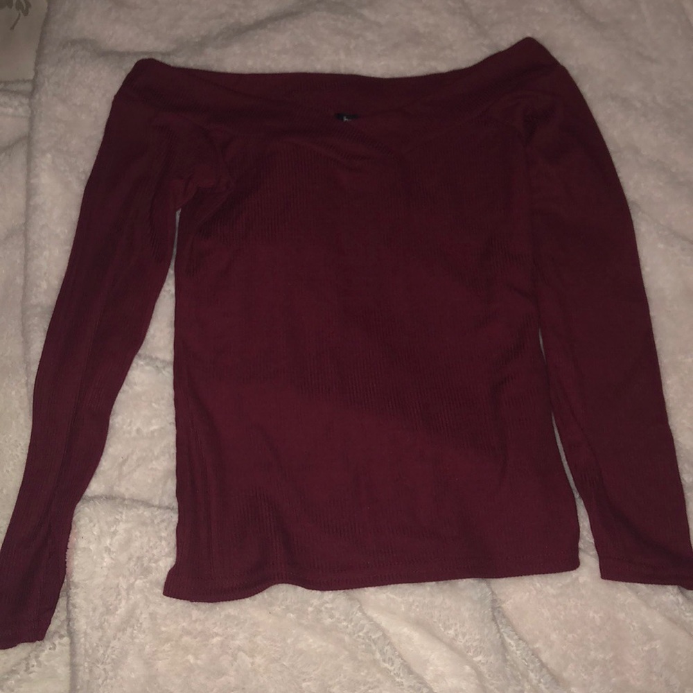 Rib Sweetheart Neck Basic Top (Boohoo)